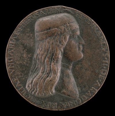 Ferdinand II. von Aragon, gestorben 1496, Prinz von Capua und König von Neapel 1495 [Vorderseite] von Adriano Fiorentino