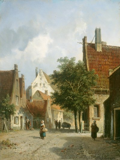 Amsterdamer Straßenszene von Adrianus Eversen