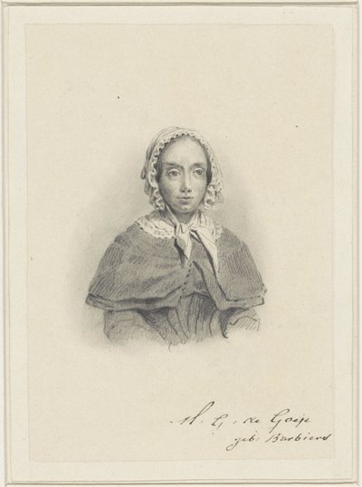 Porträt von Maria Geertruida de Goeje-Barbiers von Adrianus Johannes Ehnle