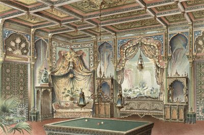 Ein maurisches Billardzimmer, Illustration aus 