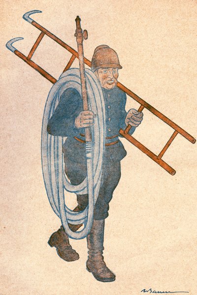 Joseph NOULENS (1864-1944), französischer Politiker. Zeichnung von Adrien Barrere (1874-1931) für FANTASIO, Nummer 204 vom 15. April von Adrien Barrere