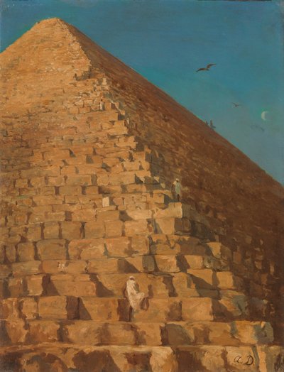Die Große Pyramide, Gizeh von Adrien Dauzats