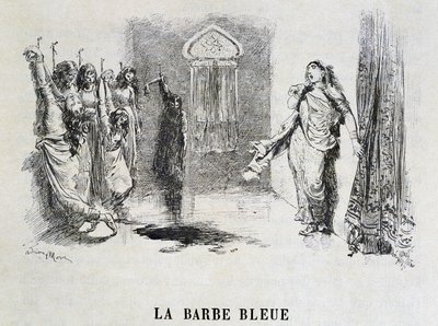 Blaubart - in „Les Tales de Fées“ von Charles Perrault, Illustrationen von Adrien Marie von Adrien Emmanuel Marie