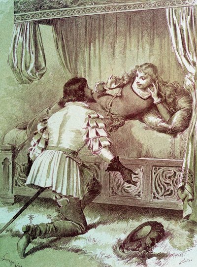 Dornröschen - in „Die Märchen“ von Charles Perrault, Illustrationen von Adrien Marie von Adrien Emmanuel Marie