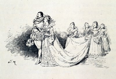 Riquet a la Houppe - in „Les contes de fées“ von Charles Perrault, Illustrationen von Adrien Marie von Adrien Emmanuel Marie