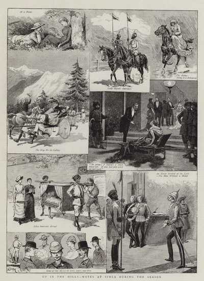 Oben in den Hügeln, Notizen in Simla während der Saison von Adrien Emmanuel Marie