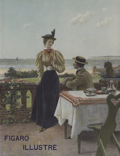 In Villers-sur-Mer. Titelblatt von Le Figaro Illustré, Juli 1897 von Adrien Moreau