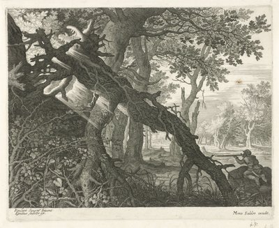 Kaninchenjagd in einer Waldlandschaft von Egidius  Sadeler (II)