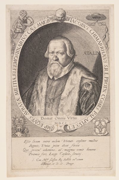 Jacob Chimarrhaeus, Großalmosenier von Rudolf II. von Aegidius Sadeler II