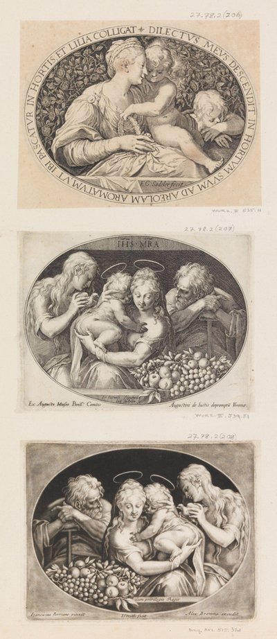 Madonna und Kind mit St. Johannes von Aegidius Sadeler II