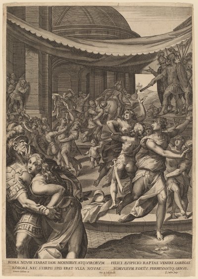 Der Raub der Sabinerinnen von Aegidius Sadeler II after Denys Calvaert