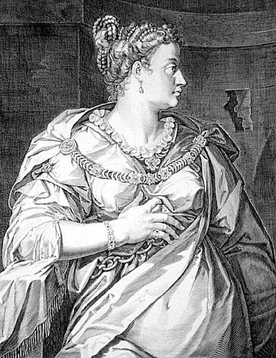 Petronia, erste Frau von Vitellus von Aegidius Sadeler or Saedeler