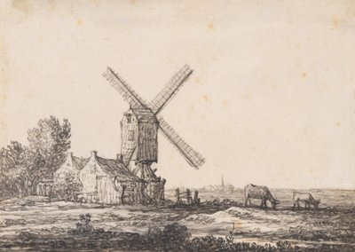 Eine Landschaft mit einer Mühle von Aelbert Cuyp