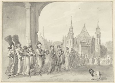 Die Gesandtschaft des Zaren von Moskau auf dem Weg zur Staatenversammlung in Den Haag, 4. November 1631 von Aert Schouman