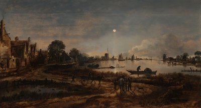 Flussansicht bei Mondschein von Aert van der Neer