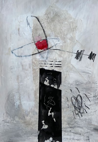 Kühnes Abstraktes Rot von Afranio Raposo