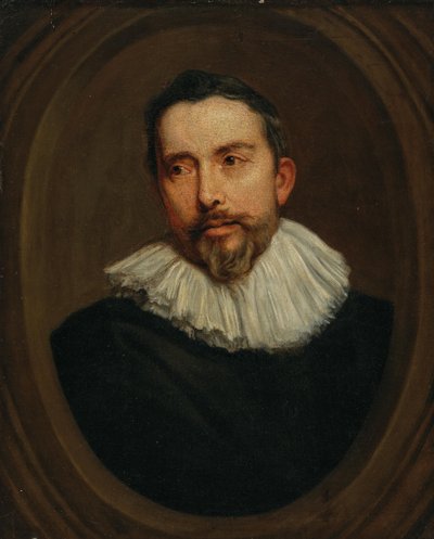 Porträt eines Mannes in einem gemalten Oval von after Anthony van Dyck