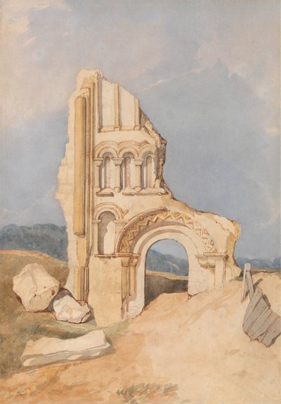 Ruine einer normannischen Kirche von After John Sell Cotman