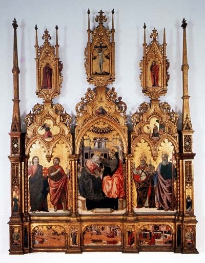 Krönung der Jungfrau, Triptychon von Agnolo and Bartolomeo degli Erri