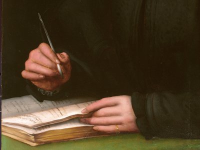 Porträt eines jungen Mannes mit einem Buch von Agnolo Bronzino