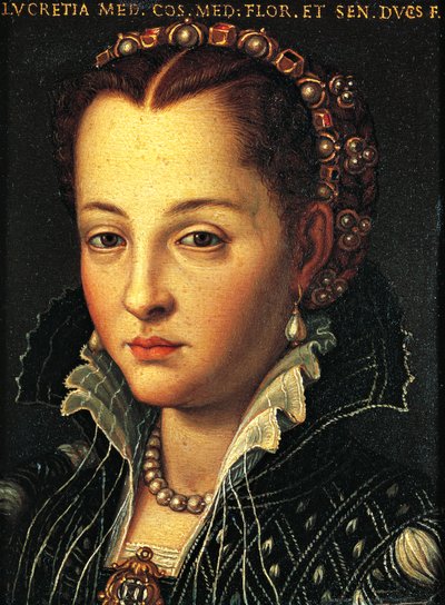 Porträt von Lucrezia de Medici von Agnolo Bronzino