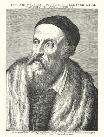 Tizian, italienischer Renaissancekünstler von Agostino (after) Carracci