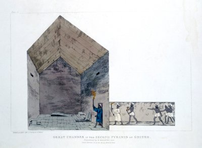 Große Kammer in der zweiten Pyramide von Gizeh, Ägypten, 1820 von Agostino Aglio