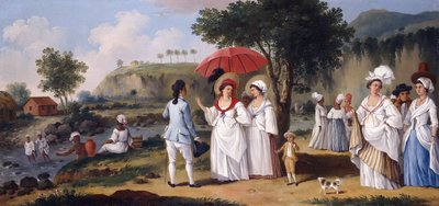 Mulattinnen am Ufer des Flusses Roseau, Dominica von Agostino Brunias