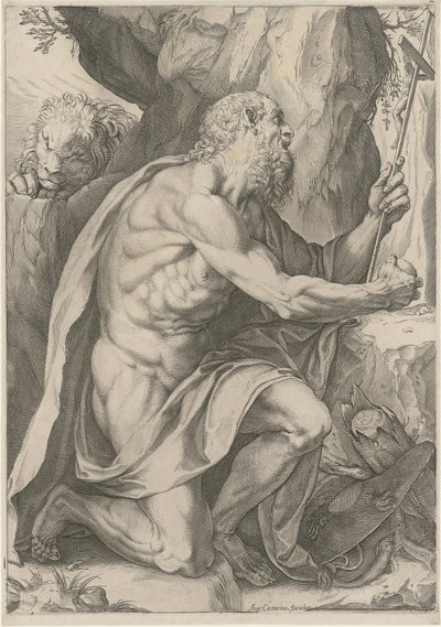 Heiliger Hieronymus von Agostino Carracci