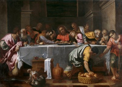 Das letzte Abendmahl (1594) von Agostino Carracci