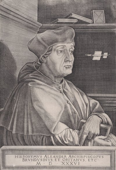 Der Erzbischof von Brindisi, datiert 1536 von Agostino Veneziano