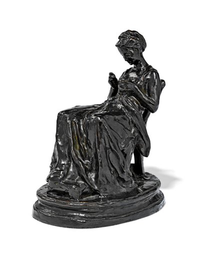La Brodeuse, spätes 19. - frühes 20. Jahrhundert von Aime Jules Dalou