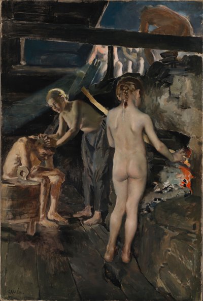 In der Sauna von Akseli Gallen-Kallela