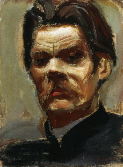 Porträt des Autors Maxim Gorki (1868-1939) - Gallen-Kallela, Akseli (1865-1931) - 1906 - Öl auf Leinwand von Akseli Valdemar Gallen Kallela