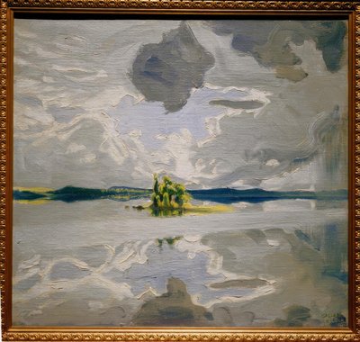 Wolken über einem See von Akseli Valdemar Gallen Kallela