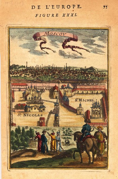 Moskau, 1683 von Alain Manesson Mallet