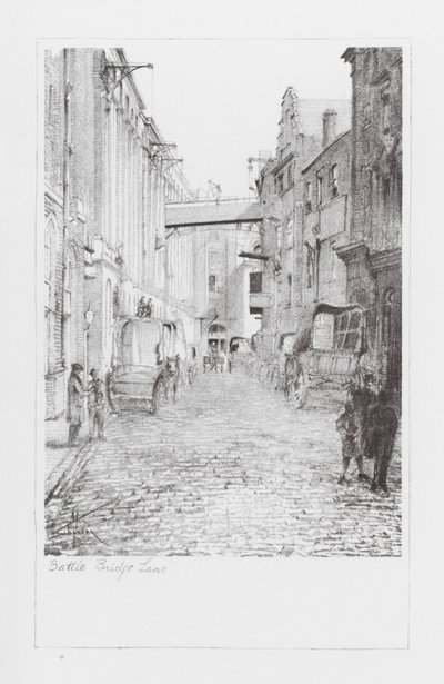 Londoner Gassen: Battle Bridge Lane von Alan Stapleton