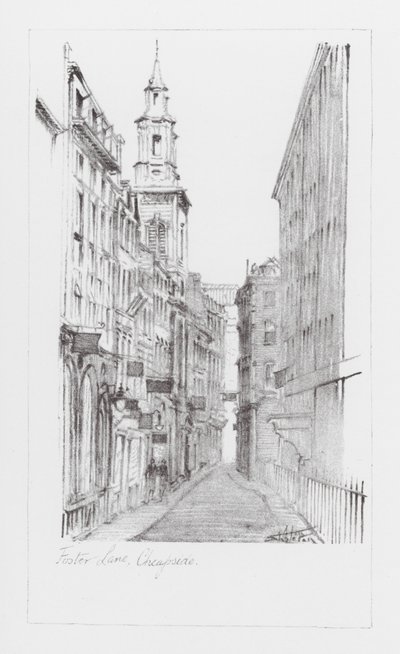 Londoner Gassen: Foster Lane von Alan Stapleton