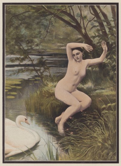Leda, spartanische Prinzessin aus der griechischen Mythologie von Albert (after) Aublet