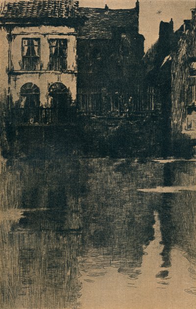 Vielles Maisons am Wasser, um 1886-1906, 1906-7 von Albert Baertsoen