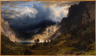 Ein Sturm in den Rocky Mountains, Mt. Rosalie von Albert Bierstadt