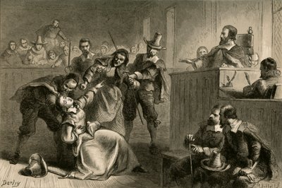 Edmund Cheesemans Frau vor Gouverneur Berkeley, 1877 von Albert Bobbett