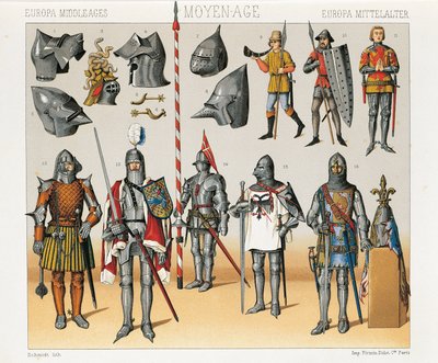 Illustration aus Auguste Racinets Historische Kostüme, Band IV von Albert Charles August Racinet