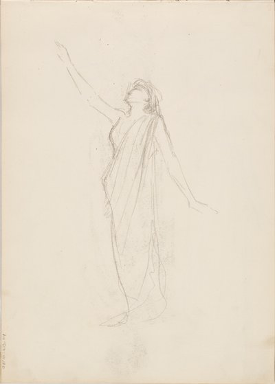 Aino Ackté als Alcestis, Skizze von Albert Edelfelt