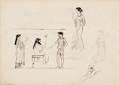 Antike Männer- und Frauenfiguren von Albert Edelfelt