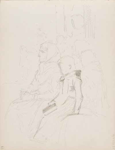 Gottesdienst im Uusimaa-Archipel, Skizze von Albert Edelfelt
