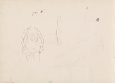 Frau, die den Saum hebt, Gesicht, Arm von Albert Edelfelt
