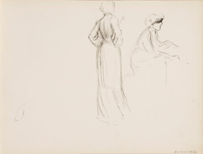 Personenskizzen von Albert Edelfelt