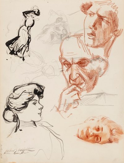 Personenskizzen von Albert Edelfelt