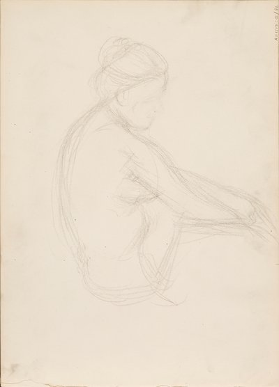 Sitzender Akt von Albert Edelfelt